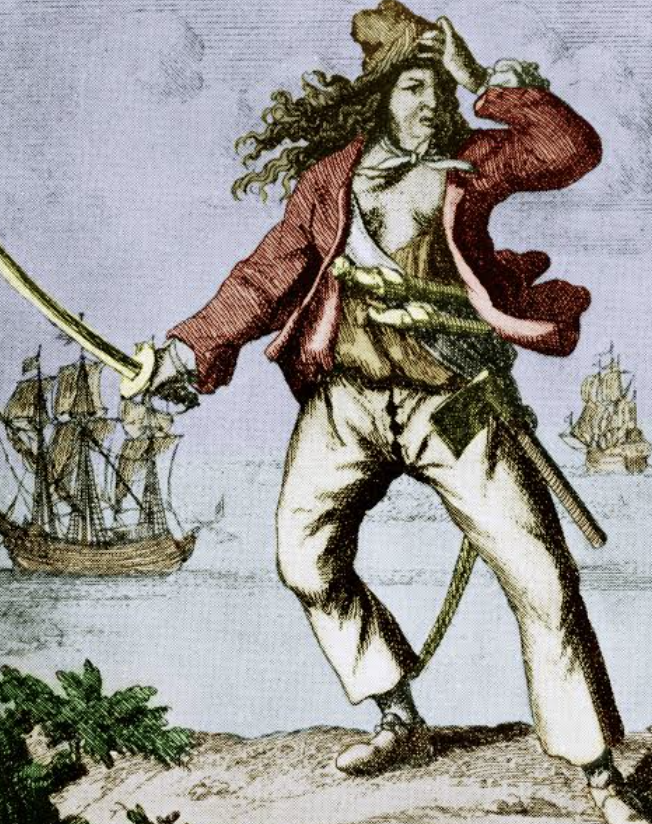 "Mary Read was a famous pirate who sailed with Jack Rackham and Anne Bonny who masqueraded as a man to be allowed to join a pirate crew."